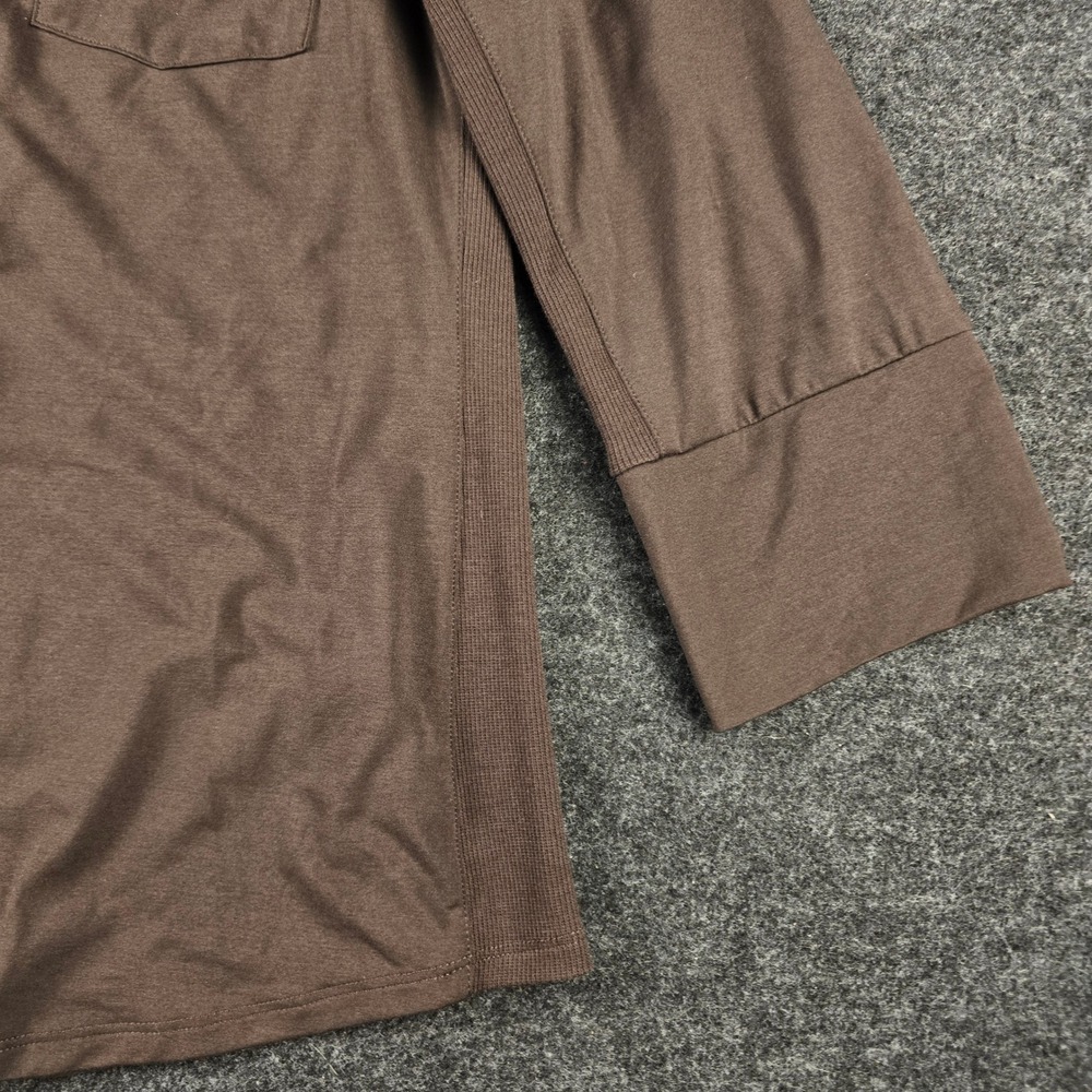 J. McLaughlin Women's Brown Button Front Shirt Stretch Fabric Classic Size L - Picture 13 of 14